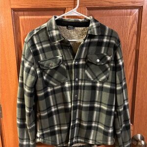 Kids Eddie Bauer Plaid Green Jacket XS
